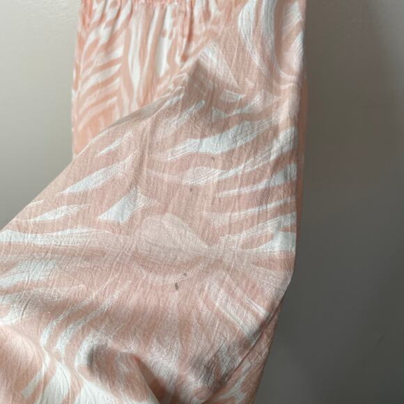 Vintage 70s Pink Tabby of California Abstract Botanical Print Shirtdress Sz 10 - Picture 11 of 13